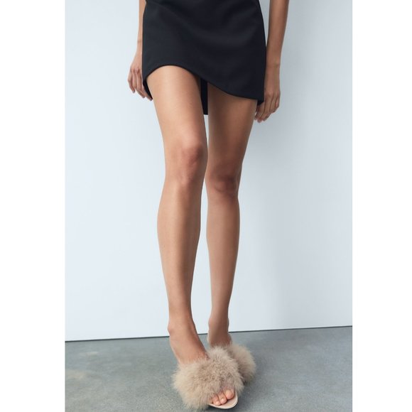 BLOGGER'S FAVE! Zara Feather Heels NWT - Picture 15 of 16